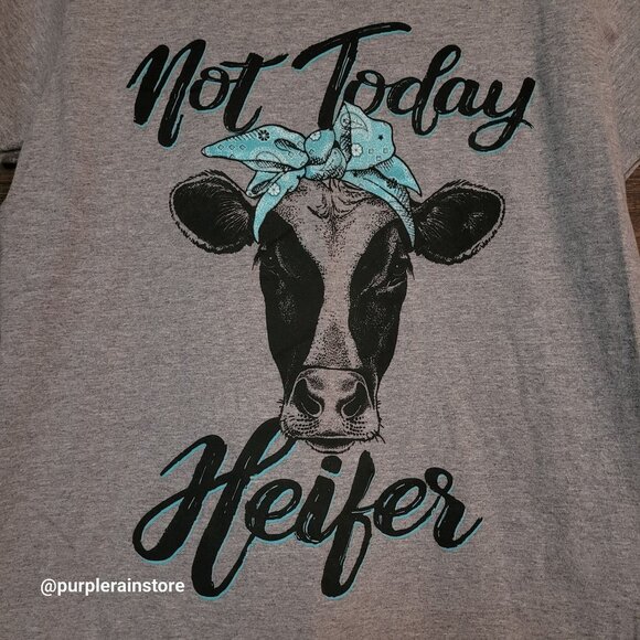 Gildan Not Today Heifer T Shirt Size L Novelty Attitude Mood - Picture 2 of 10